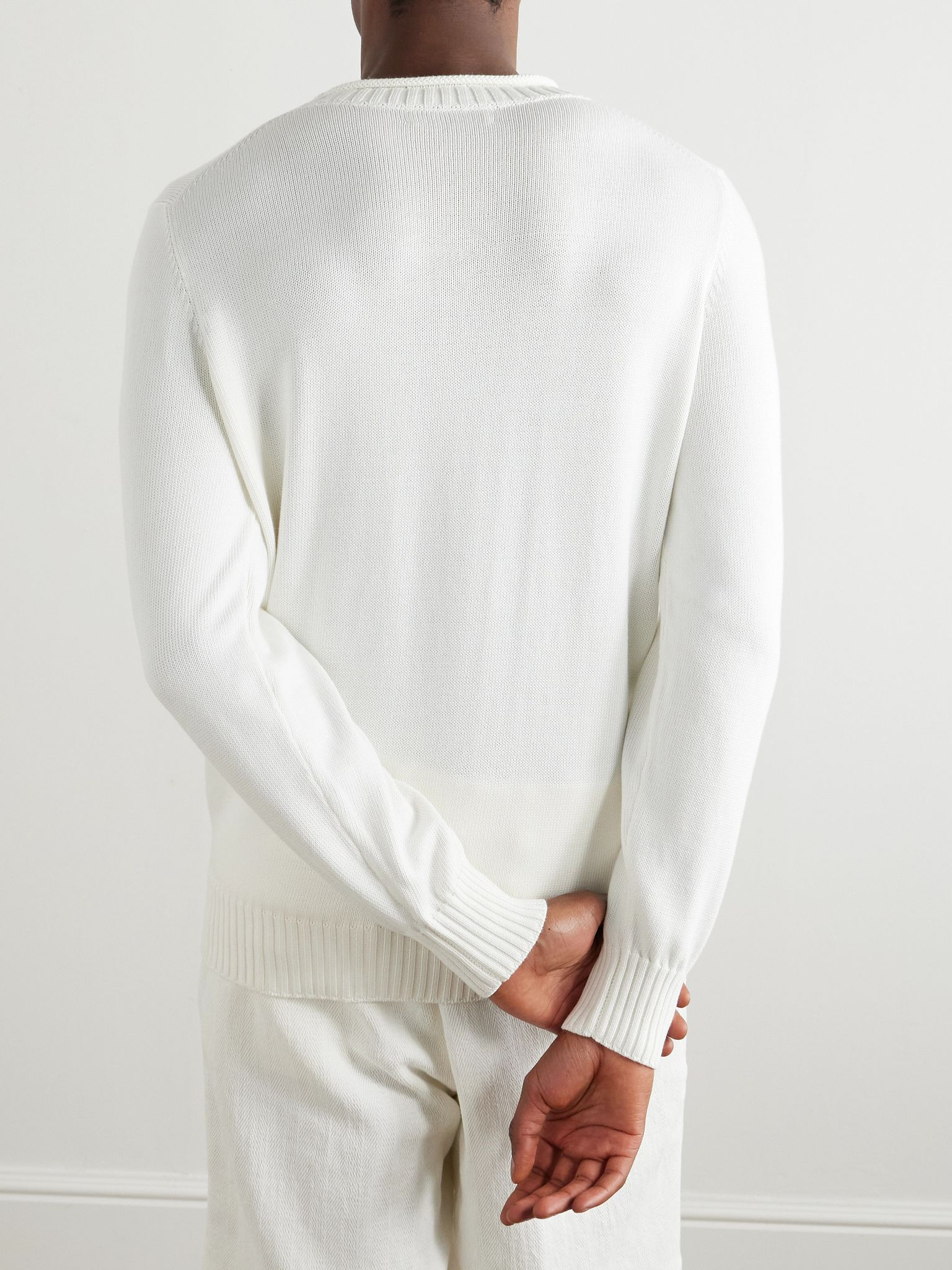 Cotton Sweater White - 4