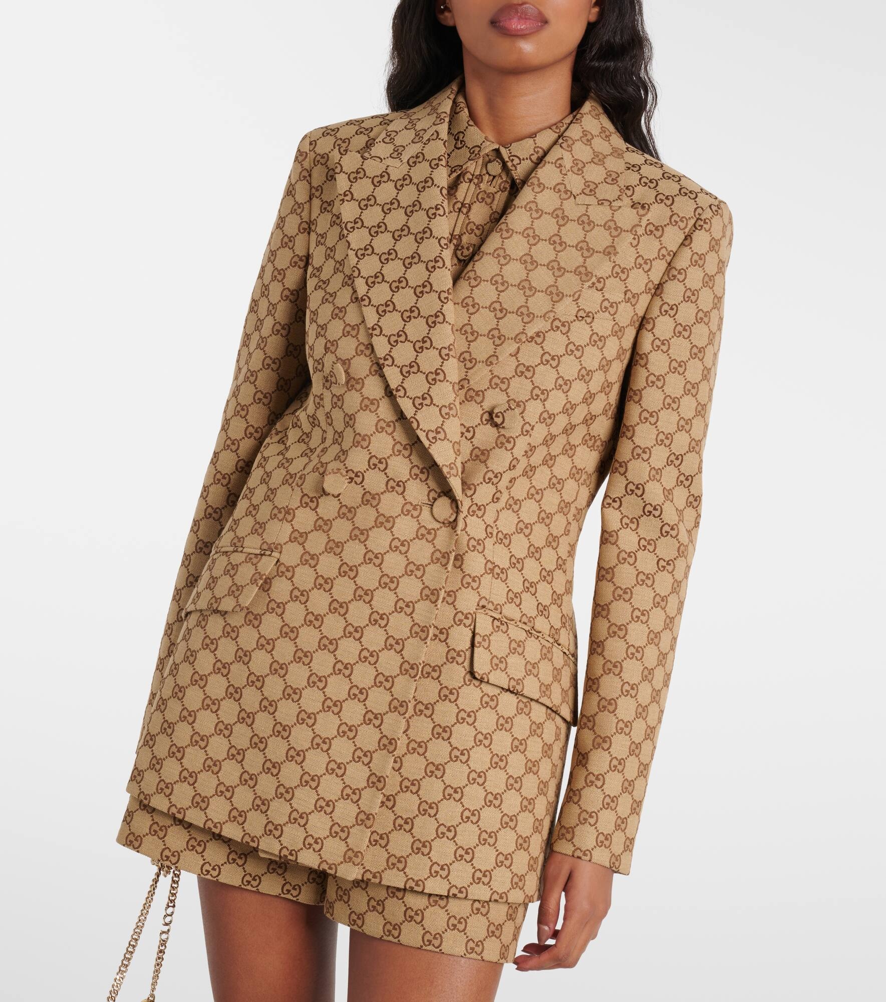 GG Canvas double-breasted blazer - 6