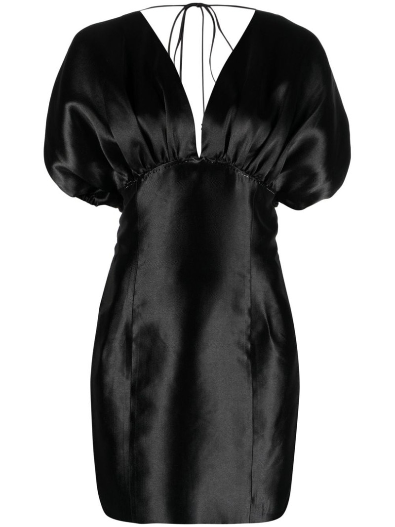 rhinestone-embellished crepe minidress 1