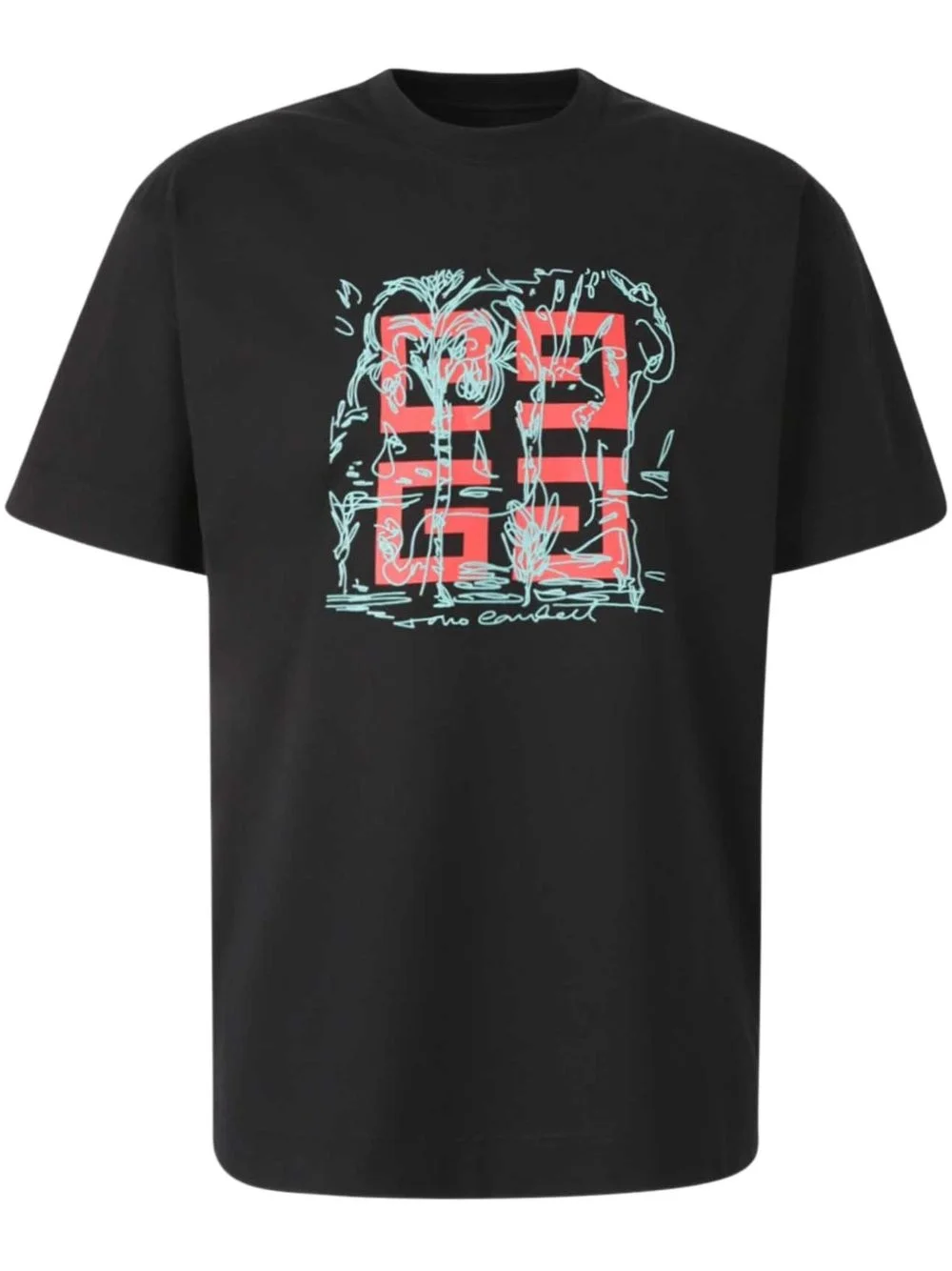 logo-embroidered T-shirt - 1