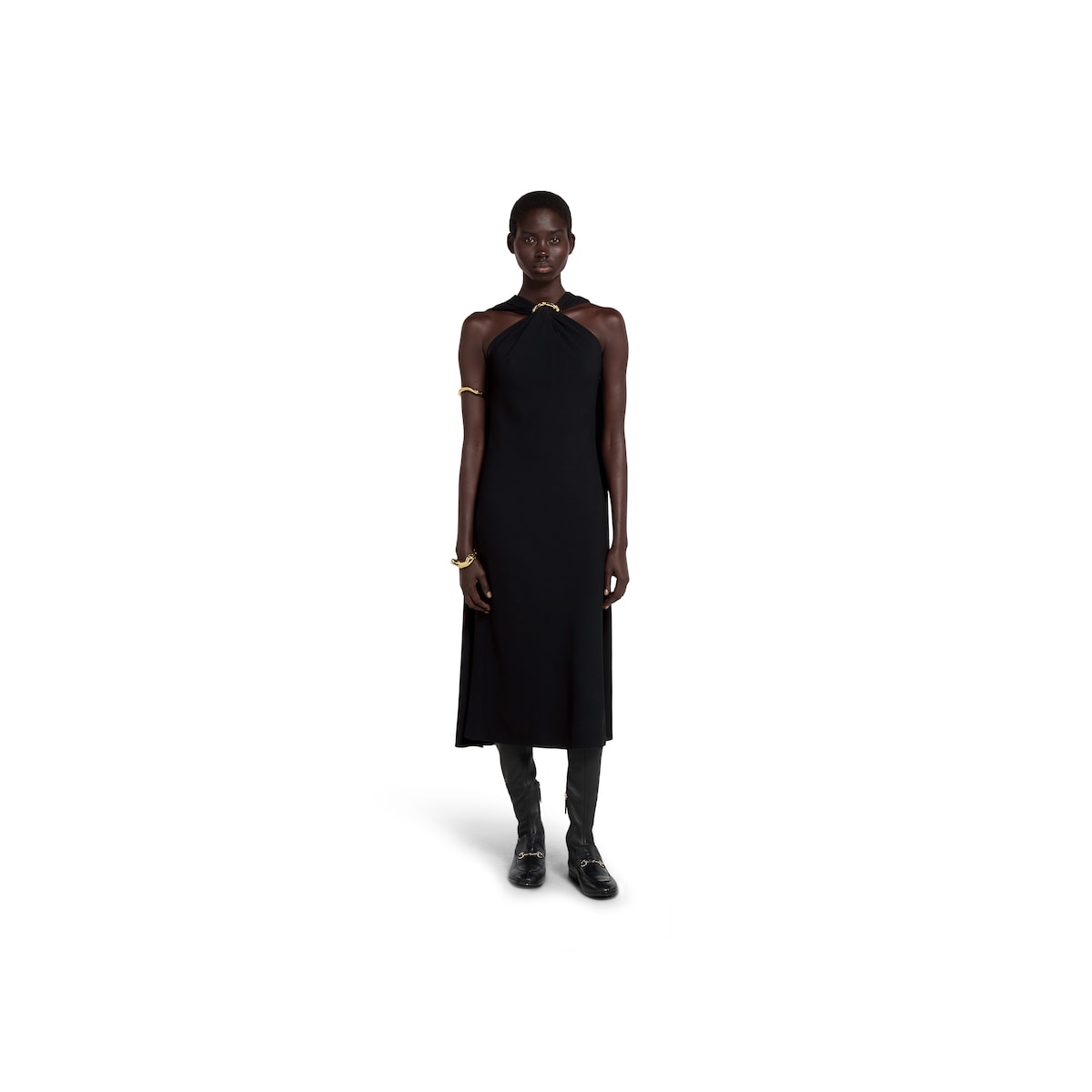 Acetate blend fabric evening dress - 3