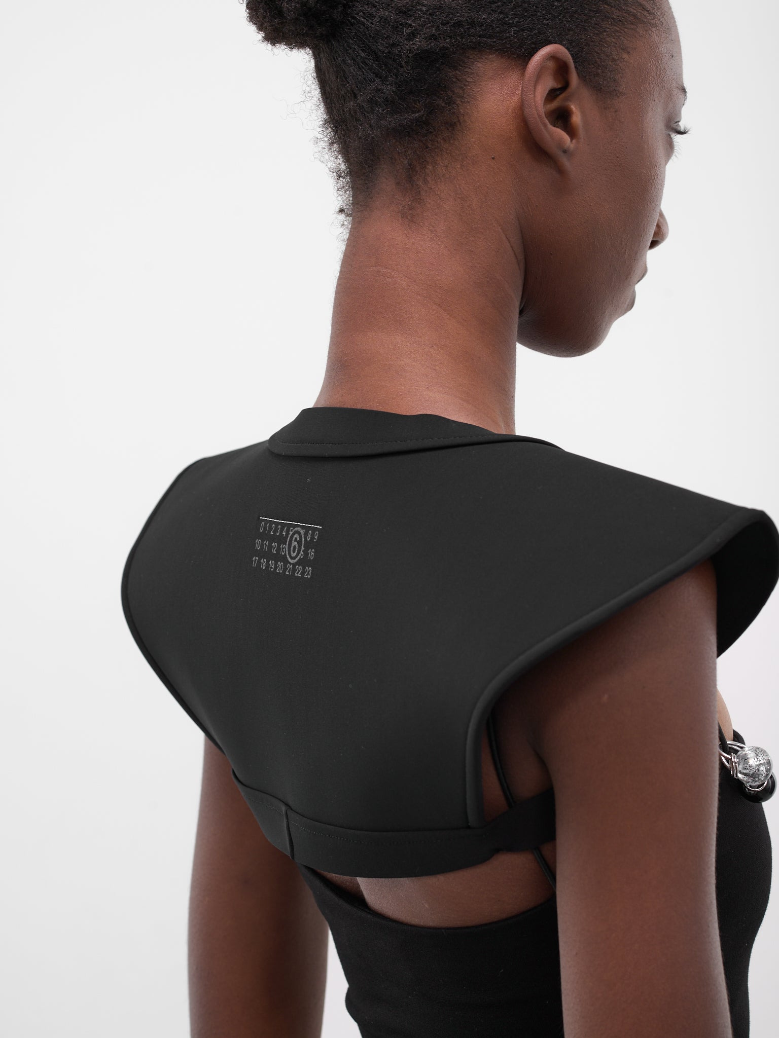 Black Lycra Jersey Bolero - 5