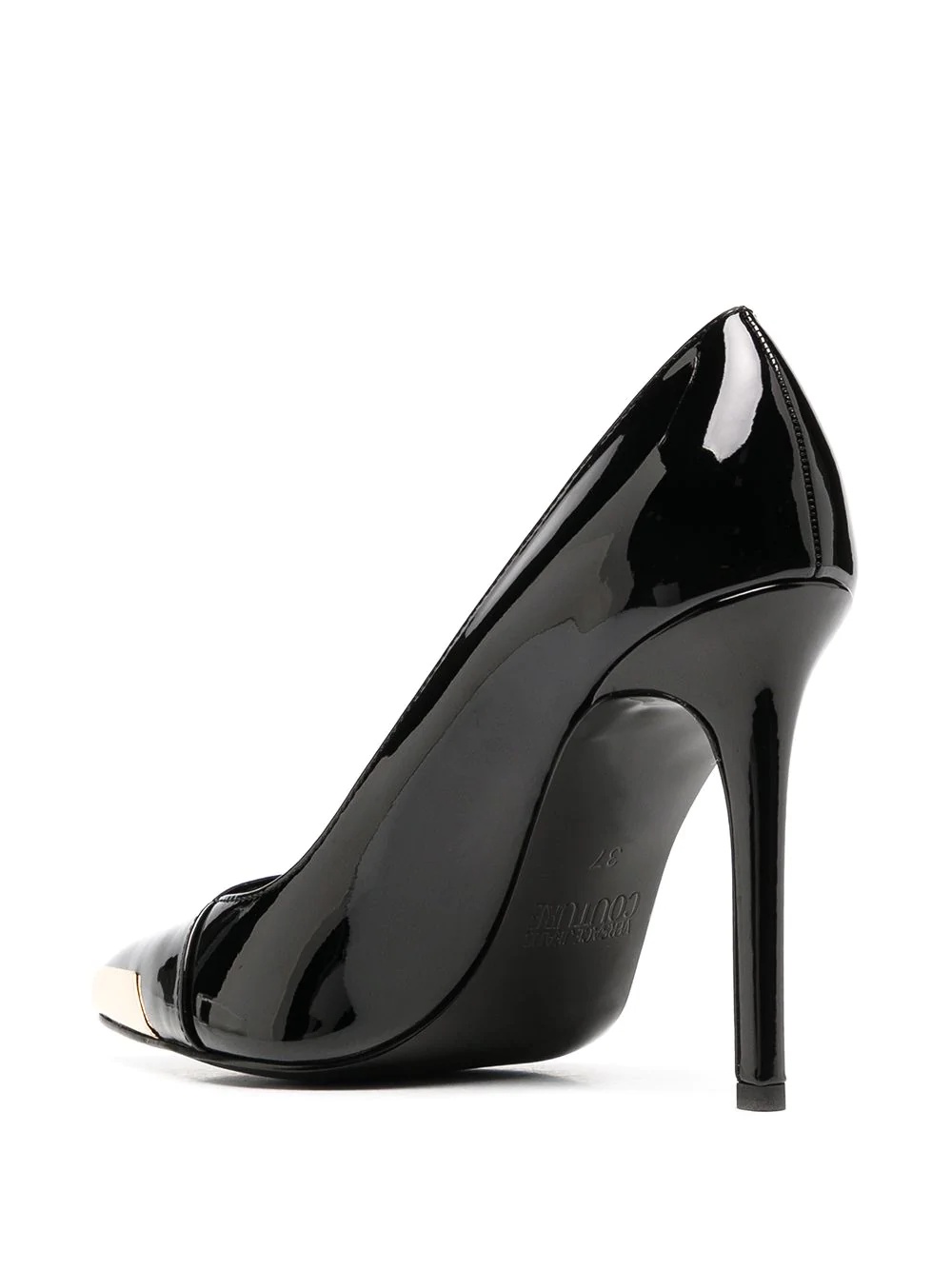 pointed toe cap detail pumps - 3