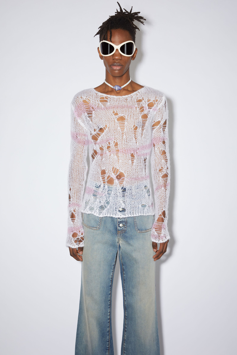 Acne Studios Crew neck jumper - Off white/pink outlook