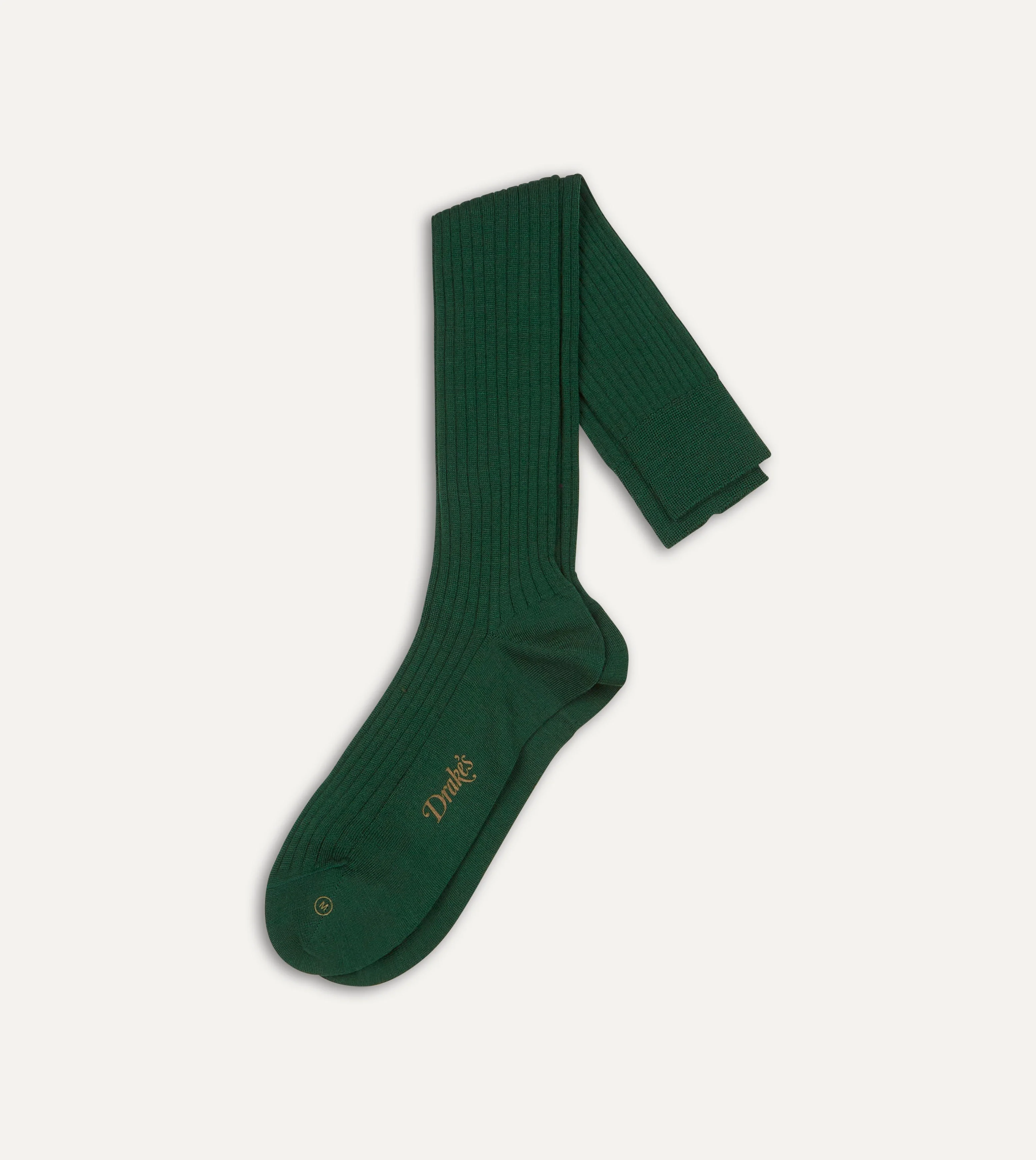 Green Wool Over-the-Calf Socks - 1