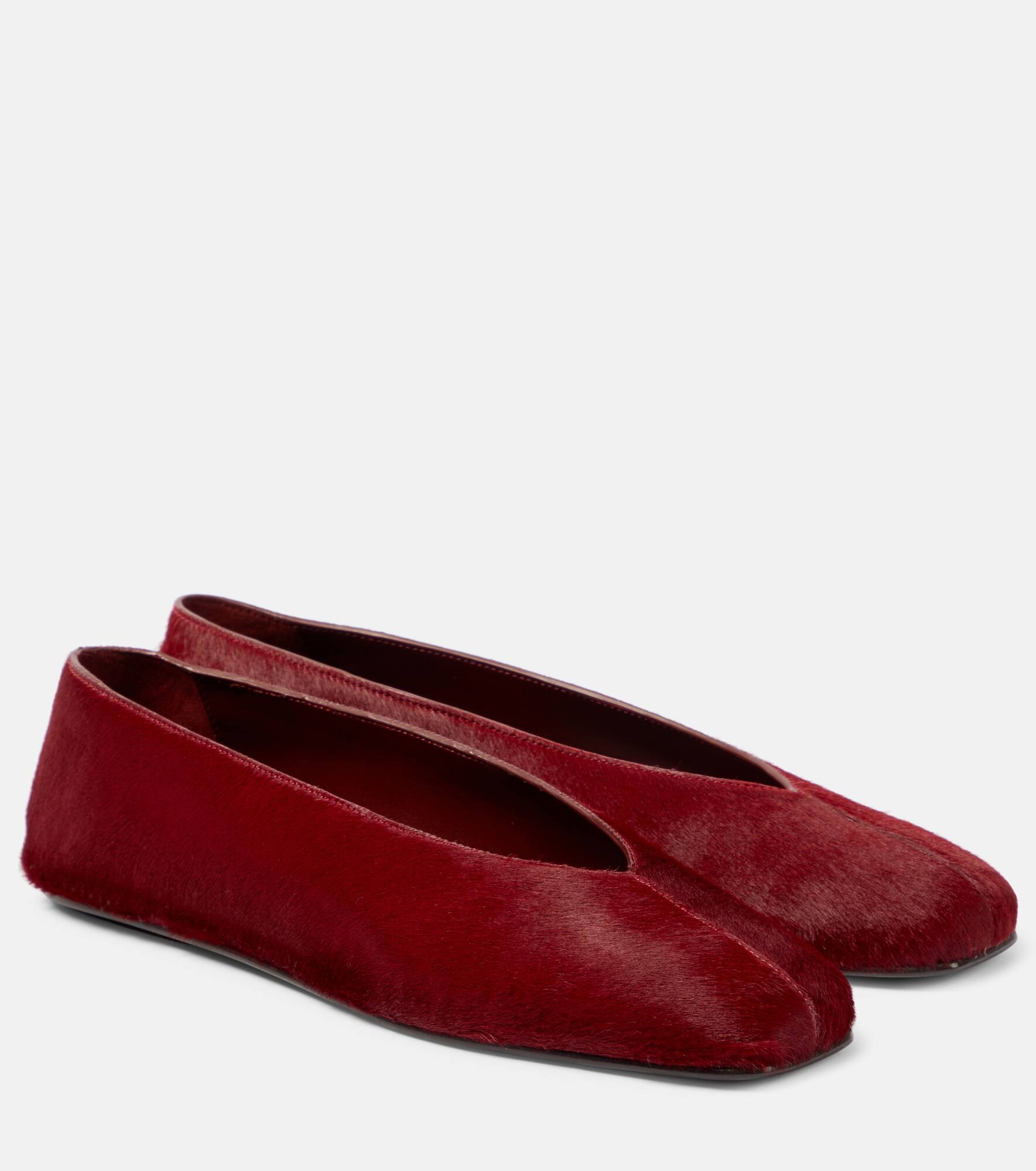 Eva Two calf hair ballet flats - 1