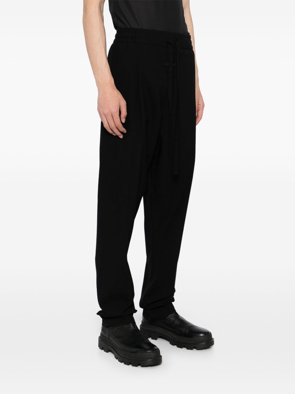 drawstring drop-crotch trousers - 3