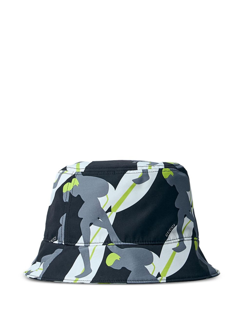 GUCCI Allover Gucci surfer-print bucket hat outlook
