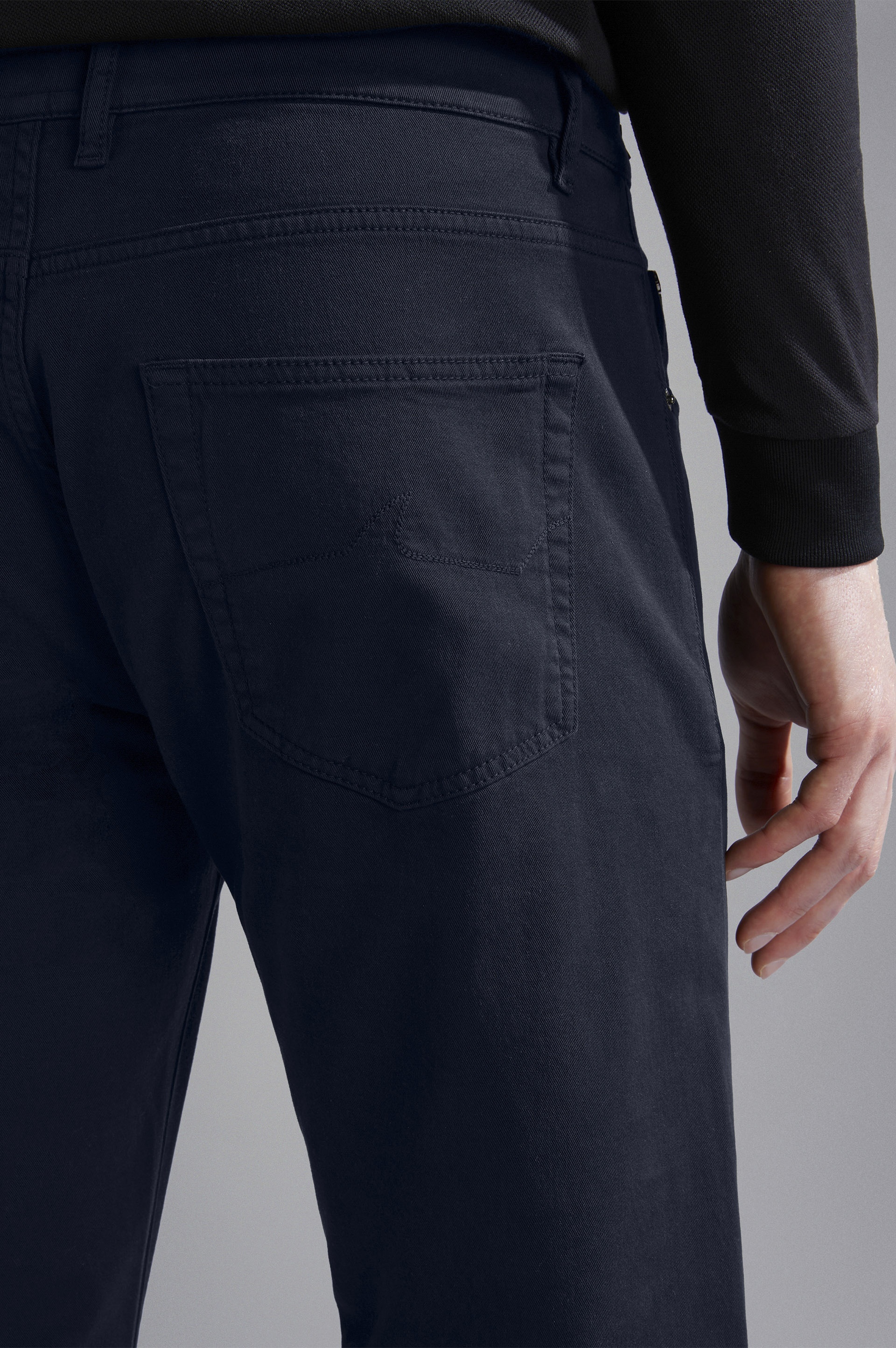 STRETCH COTTON 5 POCKETS TROUSERS - 4