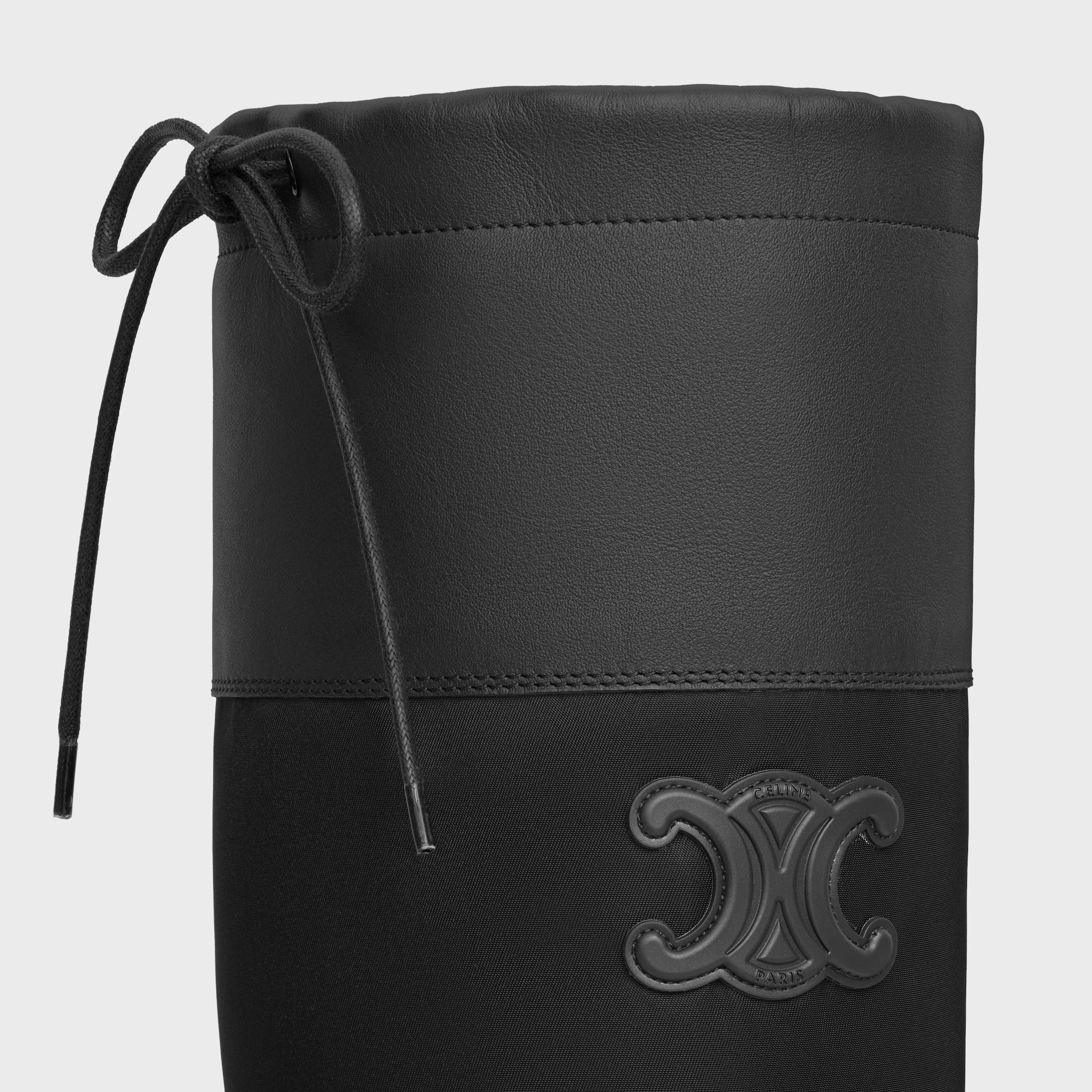 celine riley HIGH BOOT IN Nylon and Calfskin - 5
