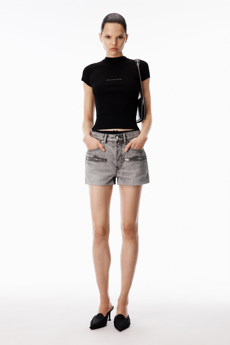Alexander Wang Jacquard Logo Short Sleeve Crewneck outlook
