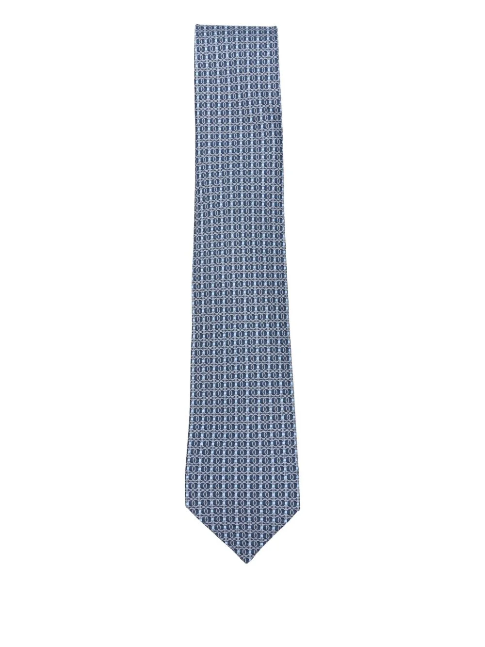 patterned silk tie - 1