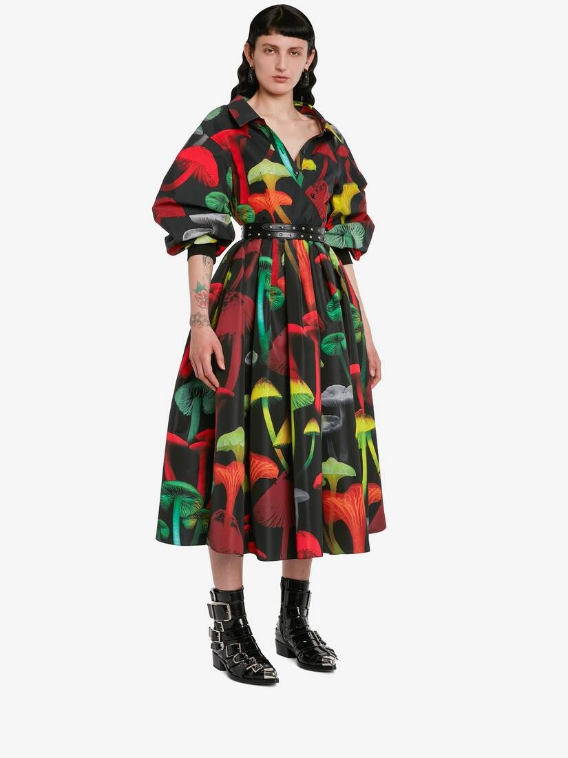 Women's Psychedelic Mushroom Twisted Shirt in Black/multicolour - 3