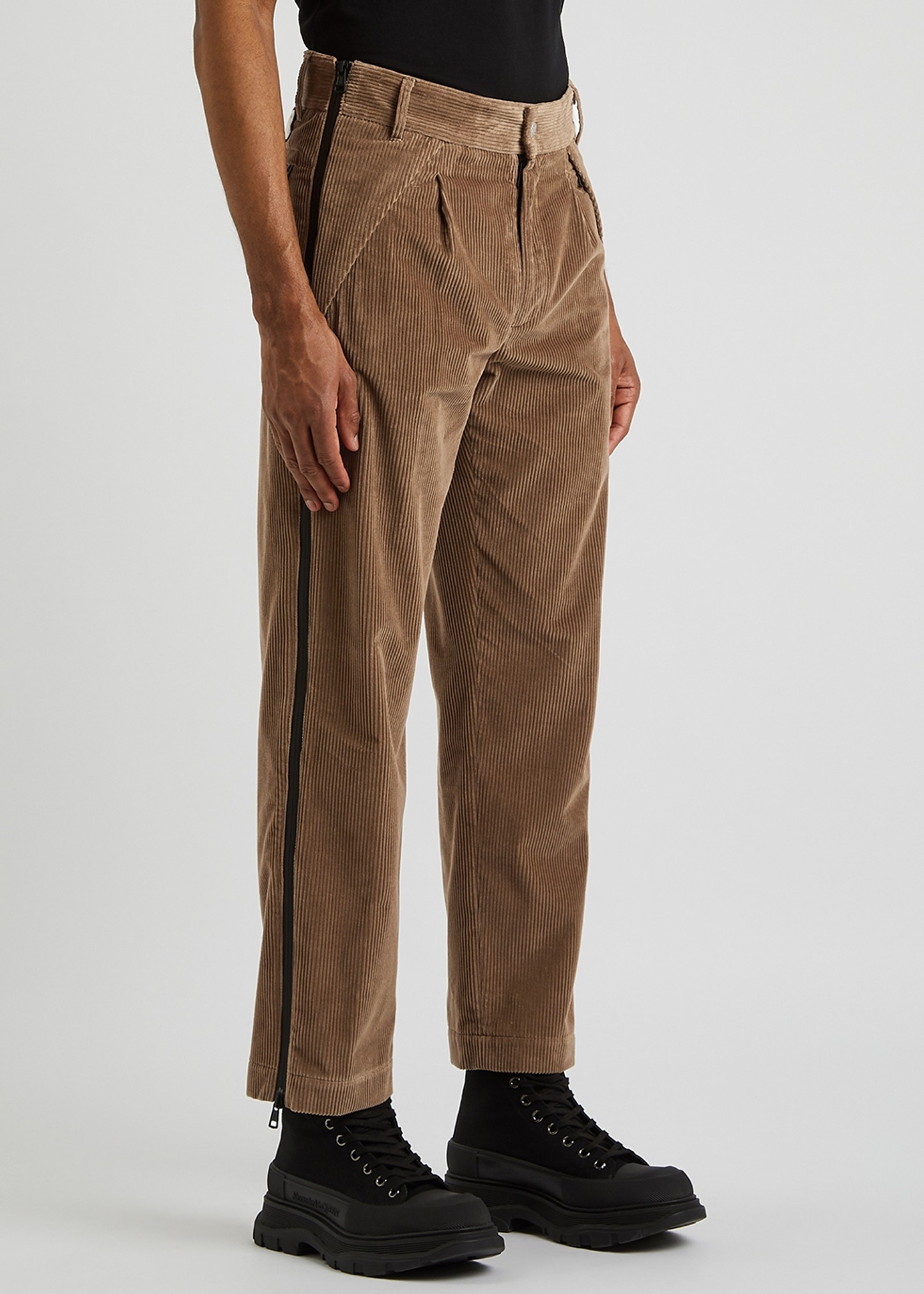 8 Moncler Palm Angels brown corduroy trousers - 2