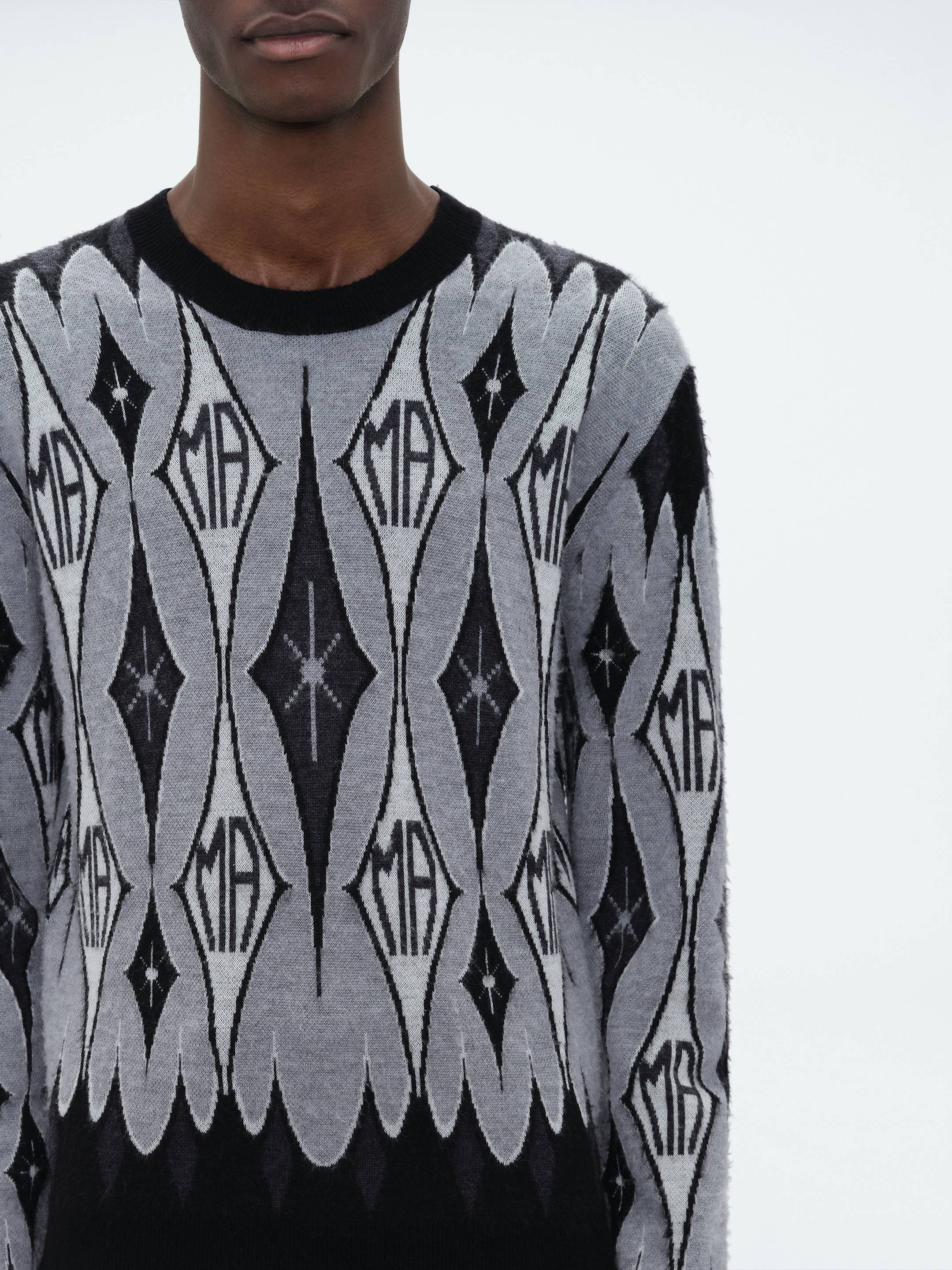 ARGYLE JACQUARD CREW - 5
