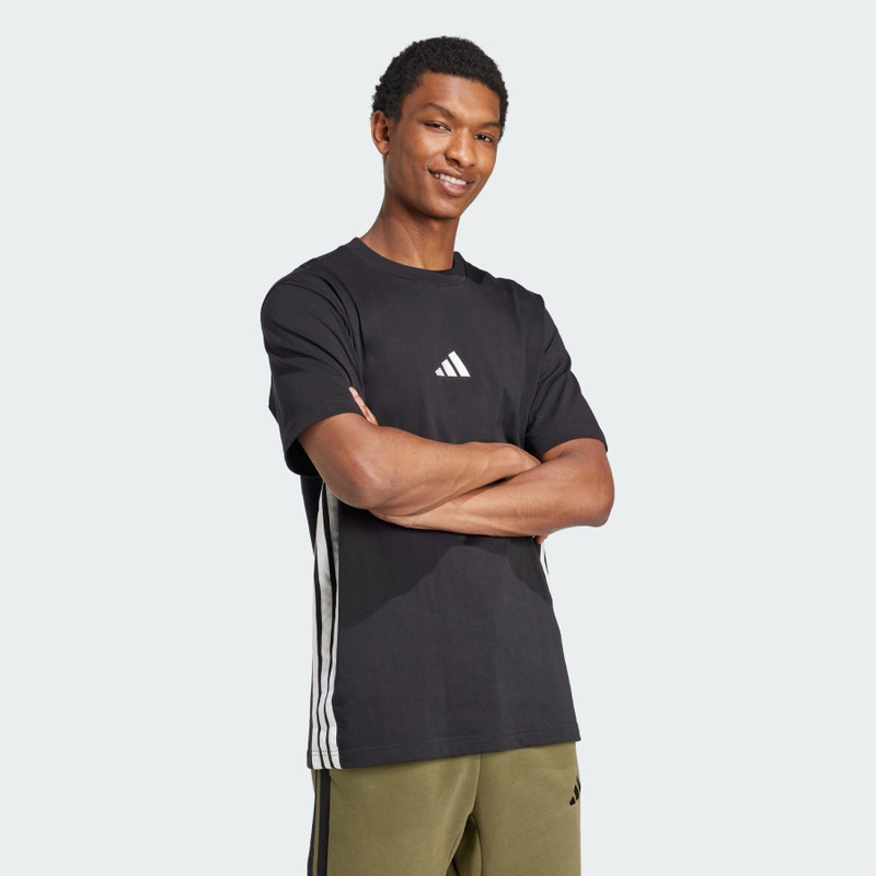 Essentials 3-Stripes Single Jersey Tee 4
