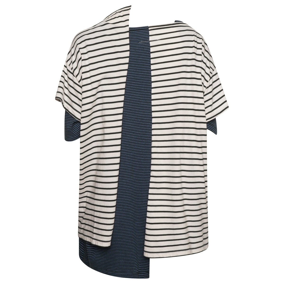 Striped Double-Layer T-Shirt in Blue - 2