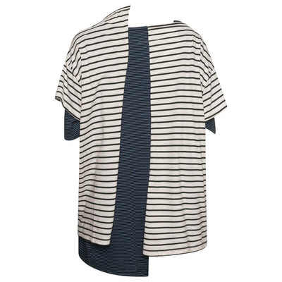 MM6 Maison Margiela Striped Double-Layer T-Shirt in Blue outlook