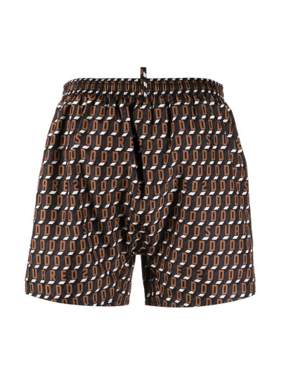 DSQUARED2 geometric-print swimming shorts outlook