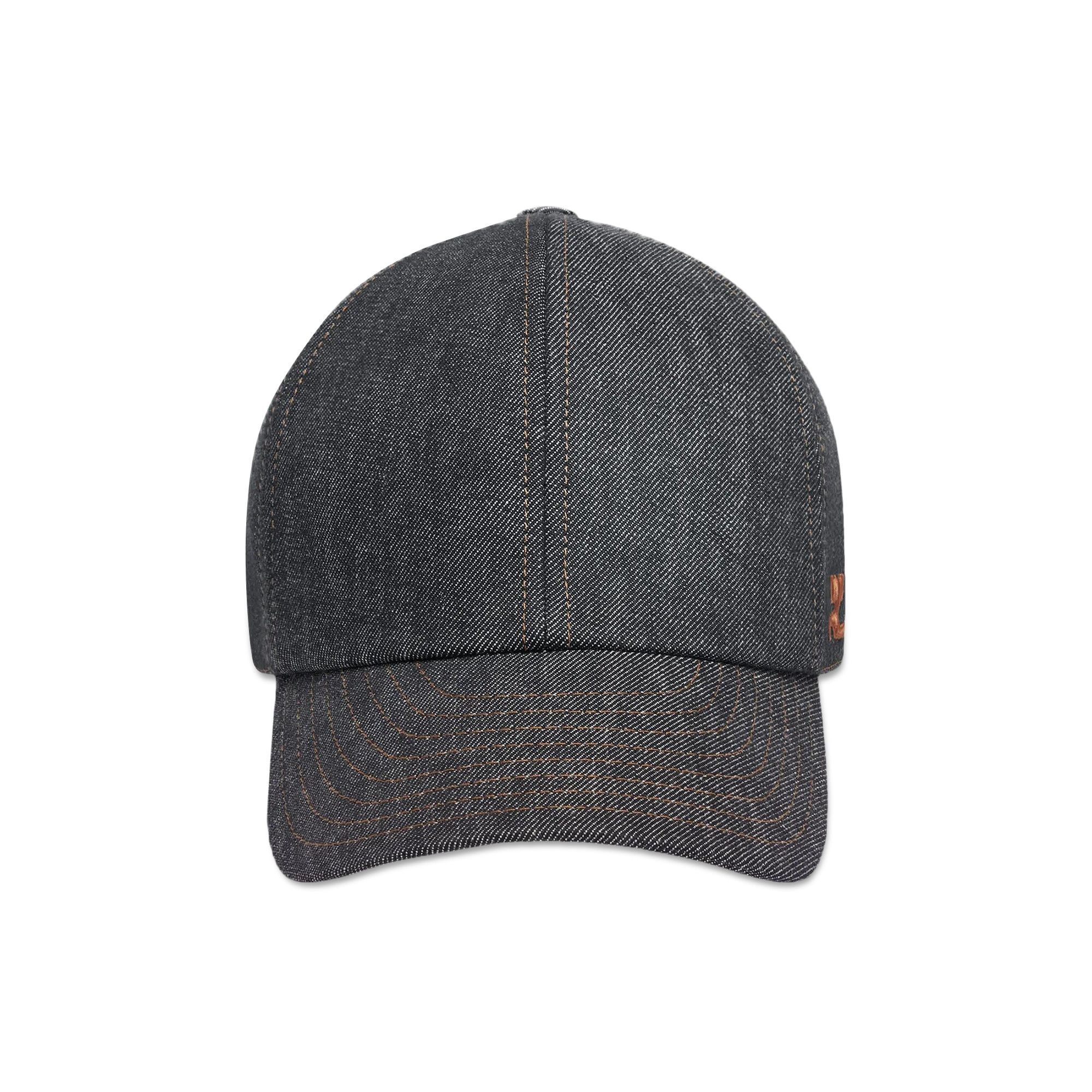 Courrèges Signature Denim Cap 'Dark Heather Grey' - 1