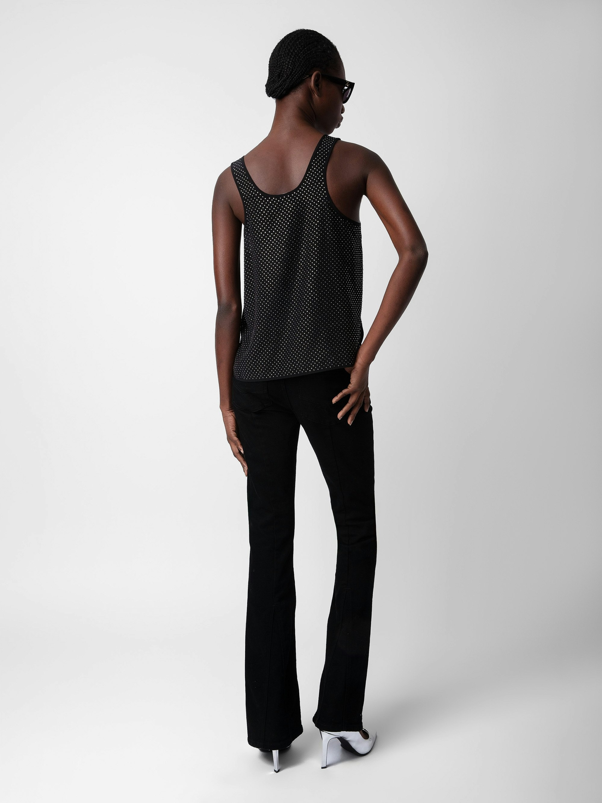 Carys Diamanté Silk Top - 3