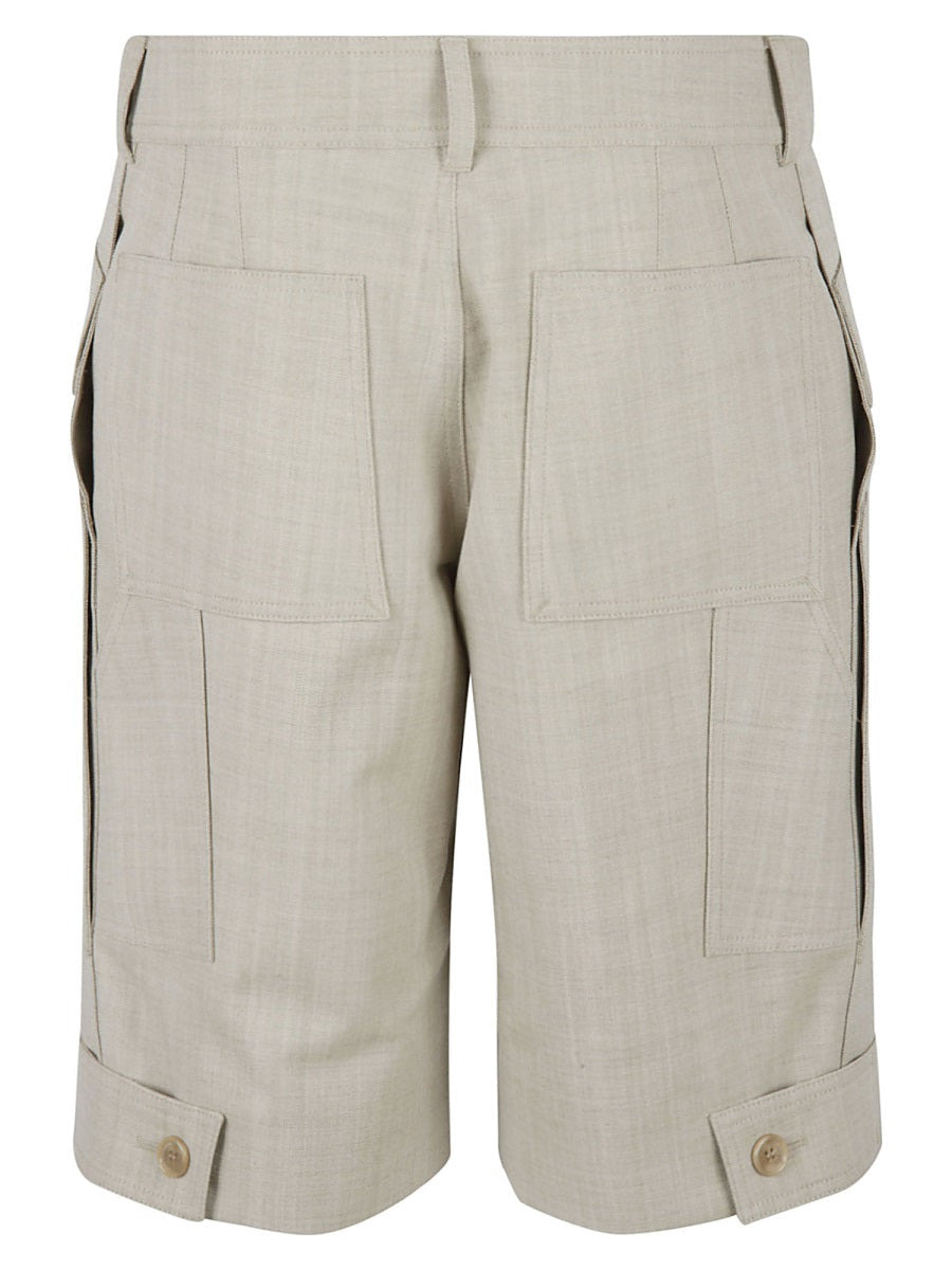Burberry Men Grain De Poudre Wool Bermuda Shorts - 2