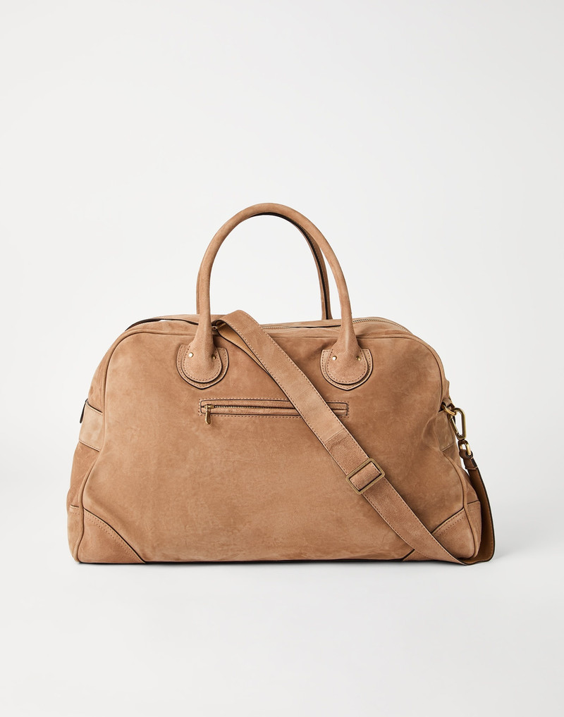 Brunello Cucinelli Reversed calfskin weekender bag outlook