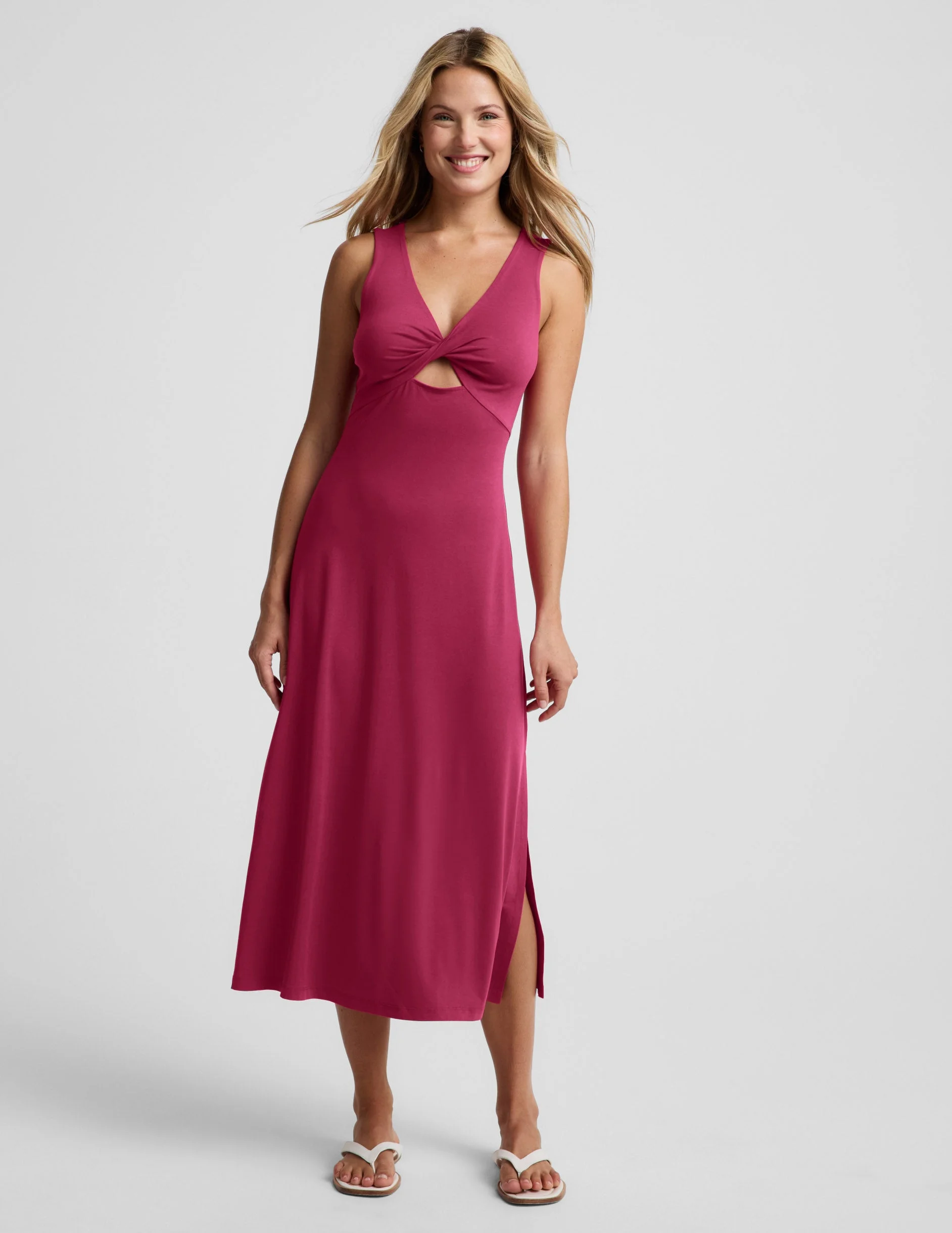 Twist Cutout Midi Dress - 1