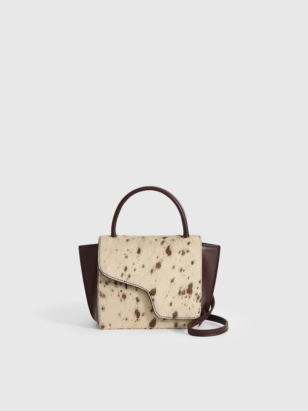 Montalcino Mandorla/Walnut Printed Mini Cow/Leather Mini handbag - 1