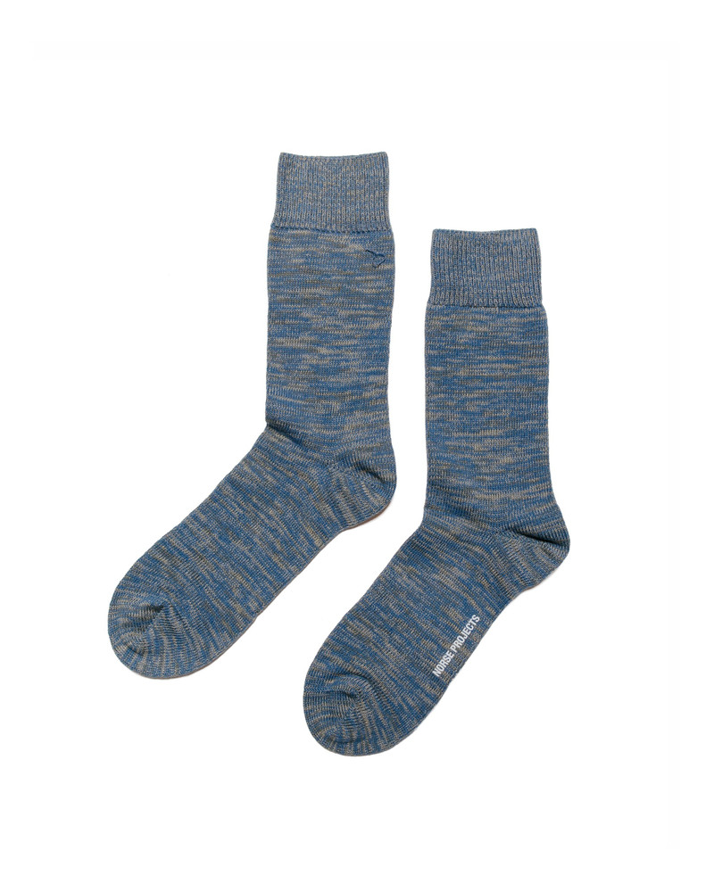 NORSE PROJECTS Bjarki Cotton Twist Sock Fog Blue outlook