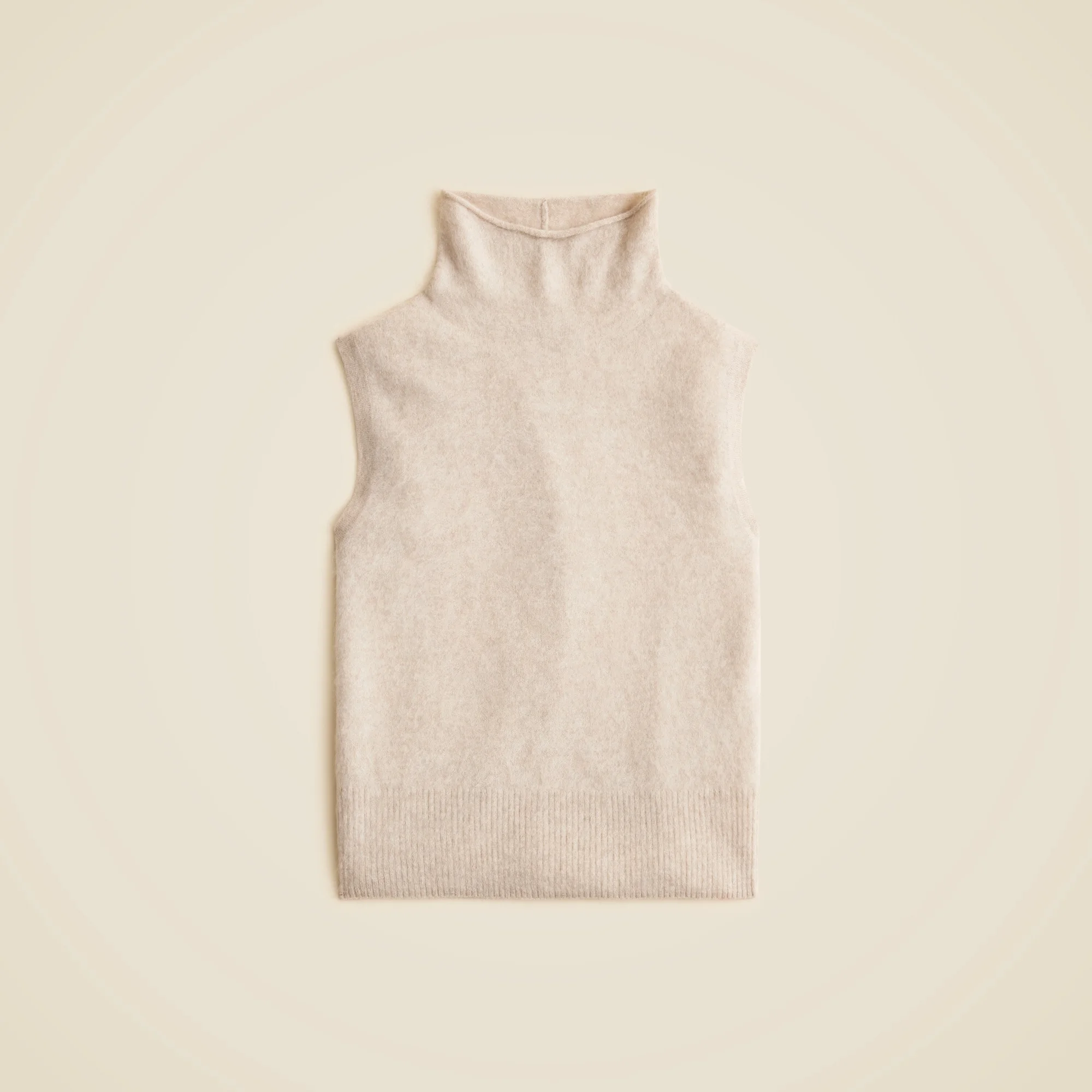 Brushed cashmere turtleneck sweater shell - 1