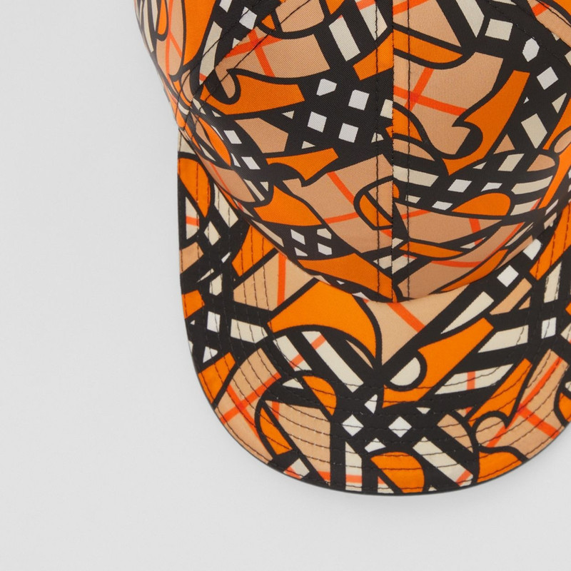 Monogram Print Nylon Baseball Cap 8