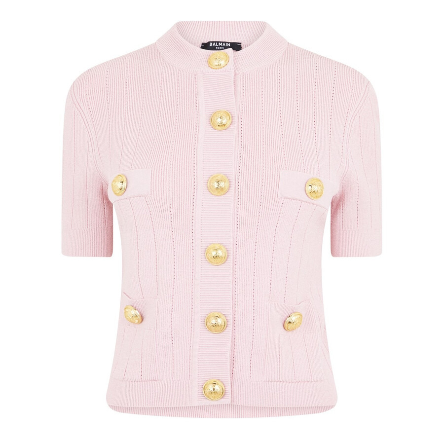 Balmain V-Neck Cropped Cardigan - 5