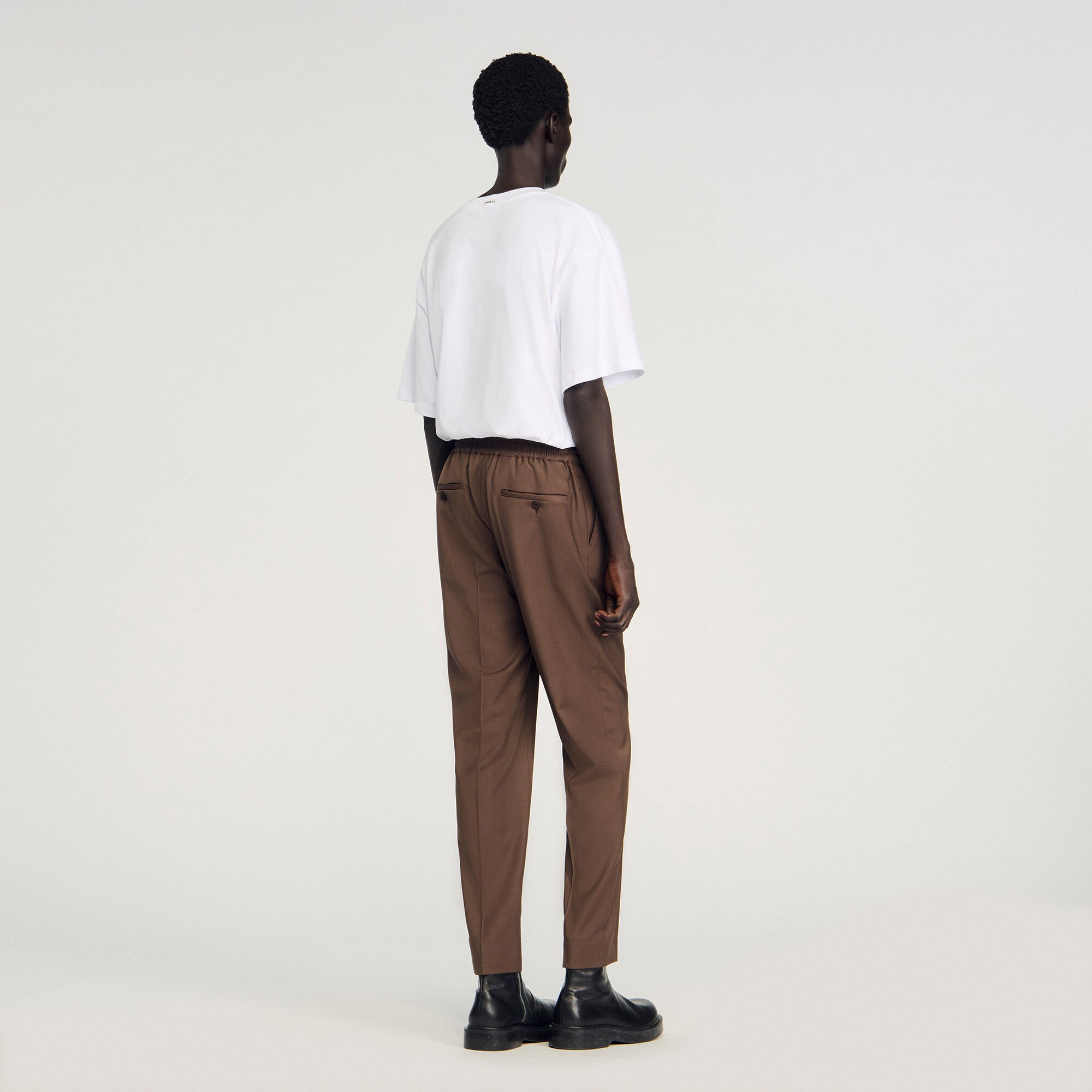 ELASTICATED STRAIGHT-LEG PANTS - 5