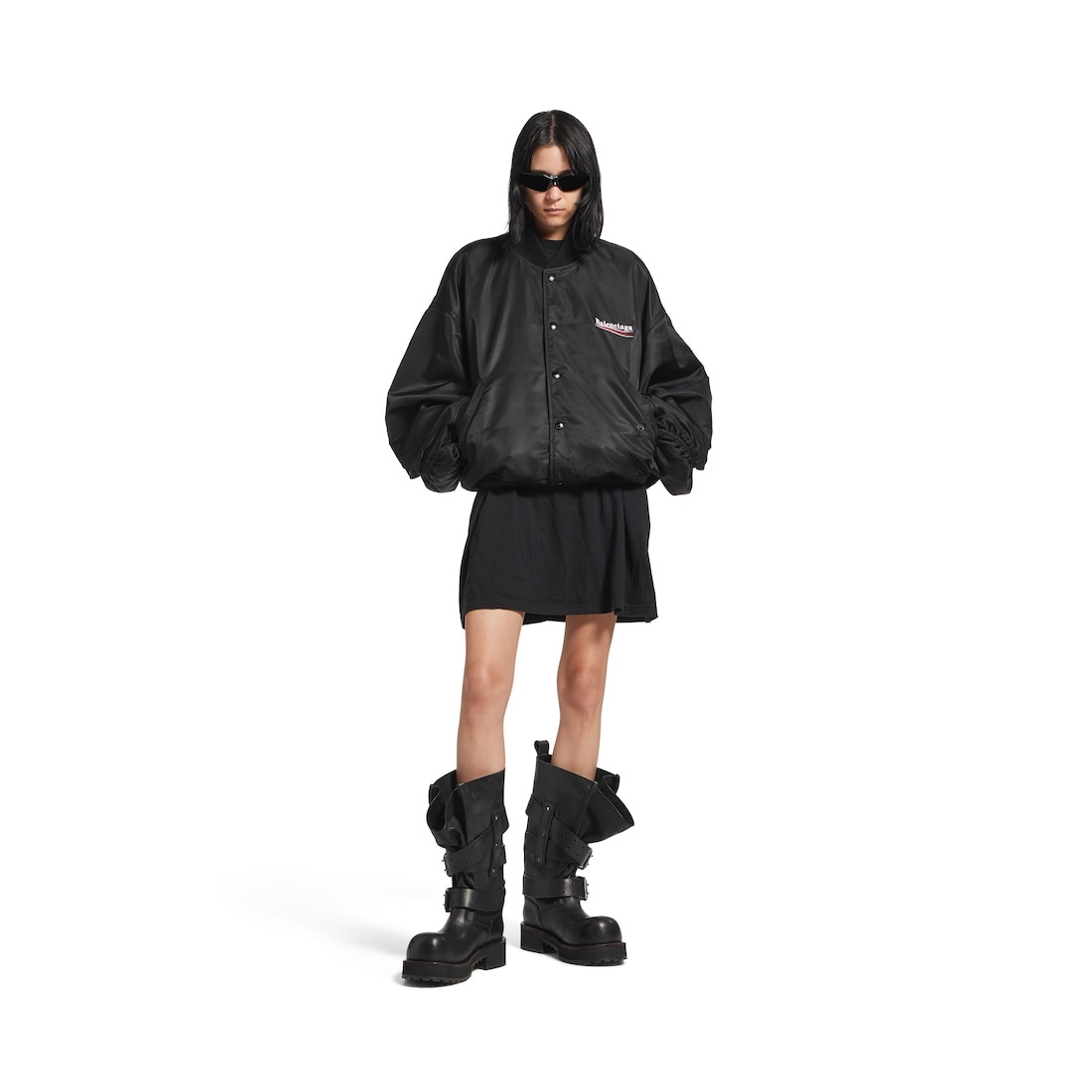 Political Campaign Varsity Jacket in Black - 4