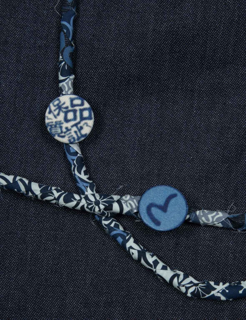 SEAGULL PRINT WITH DENIM CHAIN RELAX FIT DENIM JOGGERS 8