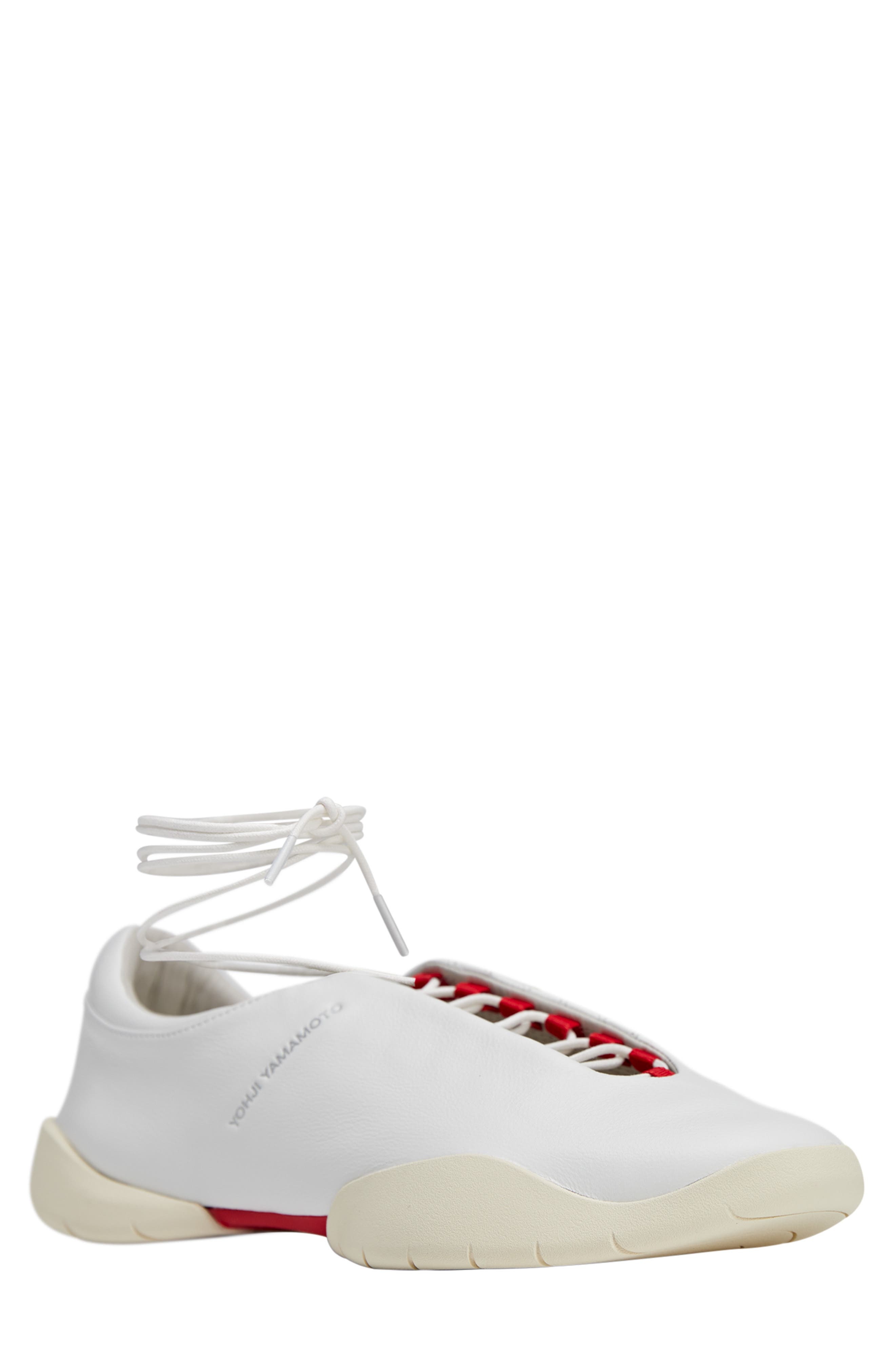 Y-3 Gender Inclusive Regu Mary Jane Sneaker in White/Cream/Scarlet at Nordstrom - 1