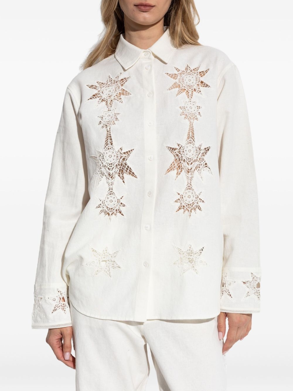 embroidered detail shirt - 3
