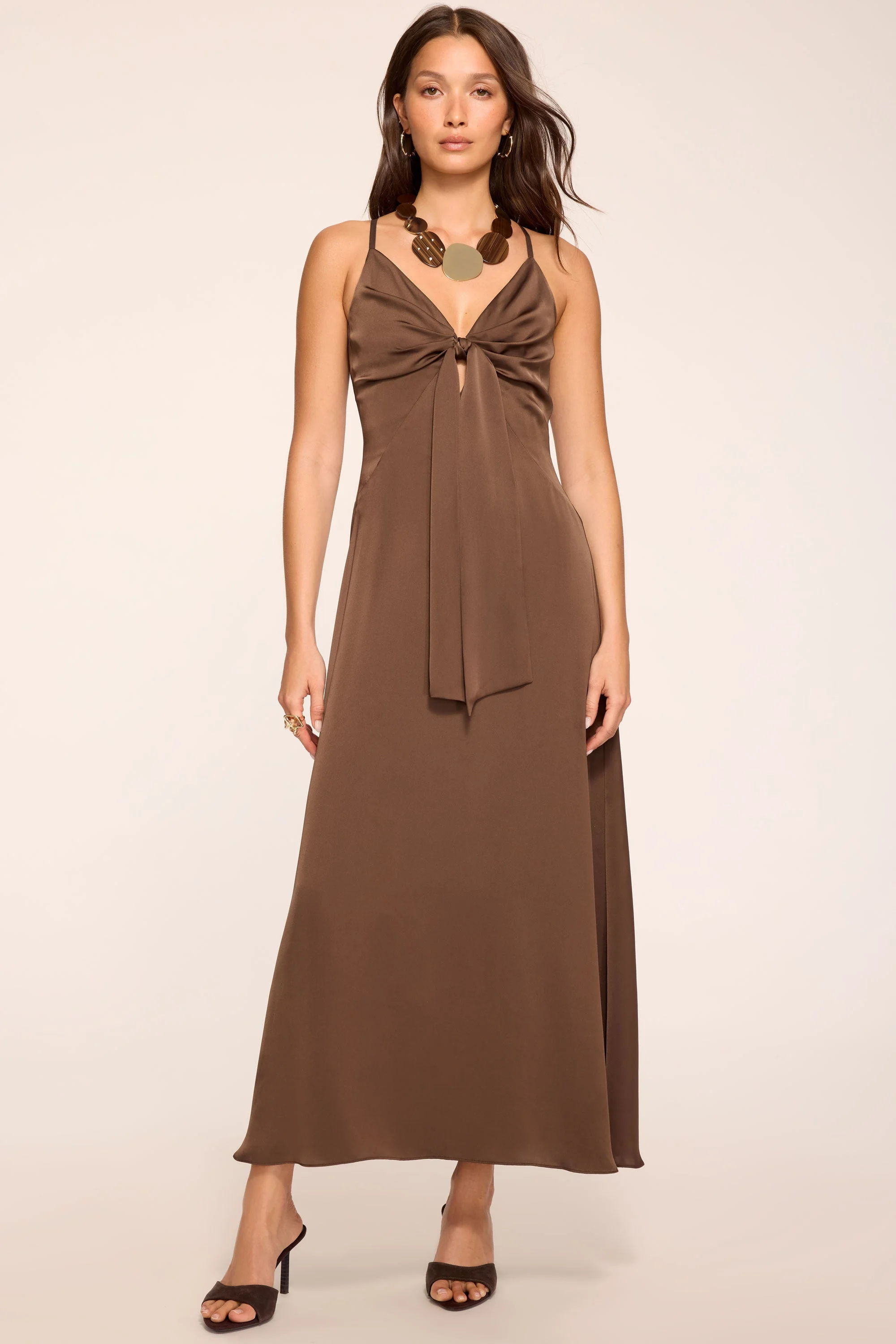 Mckenzie Tie Front Midi Dress - 1
