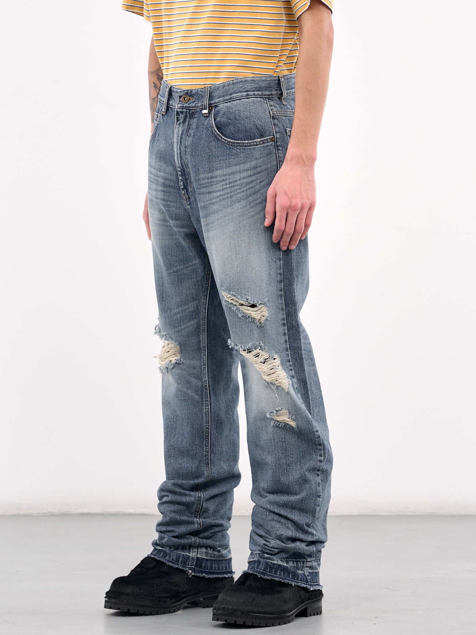 Distressed Denim Trousers - 2