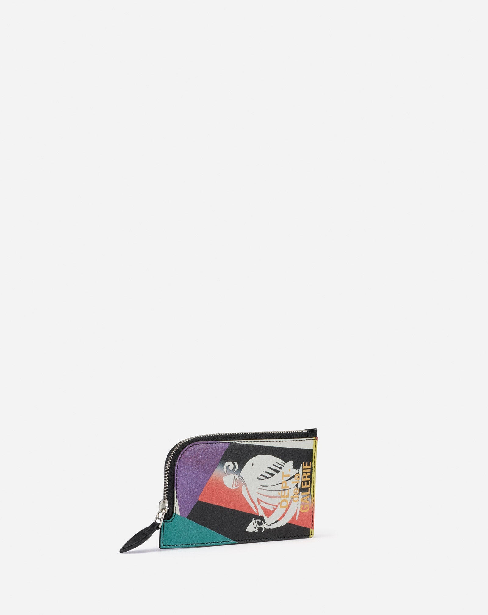 NECKLACE CARD HOLDER IN  PRINTED LEATHER - 1