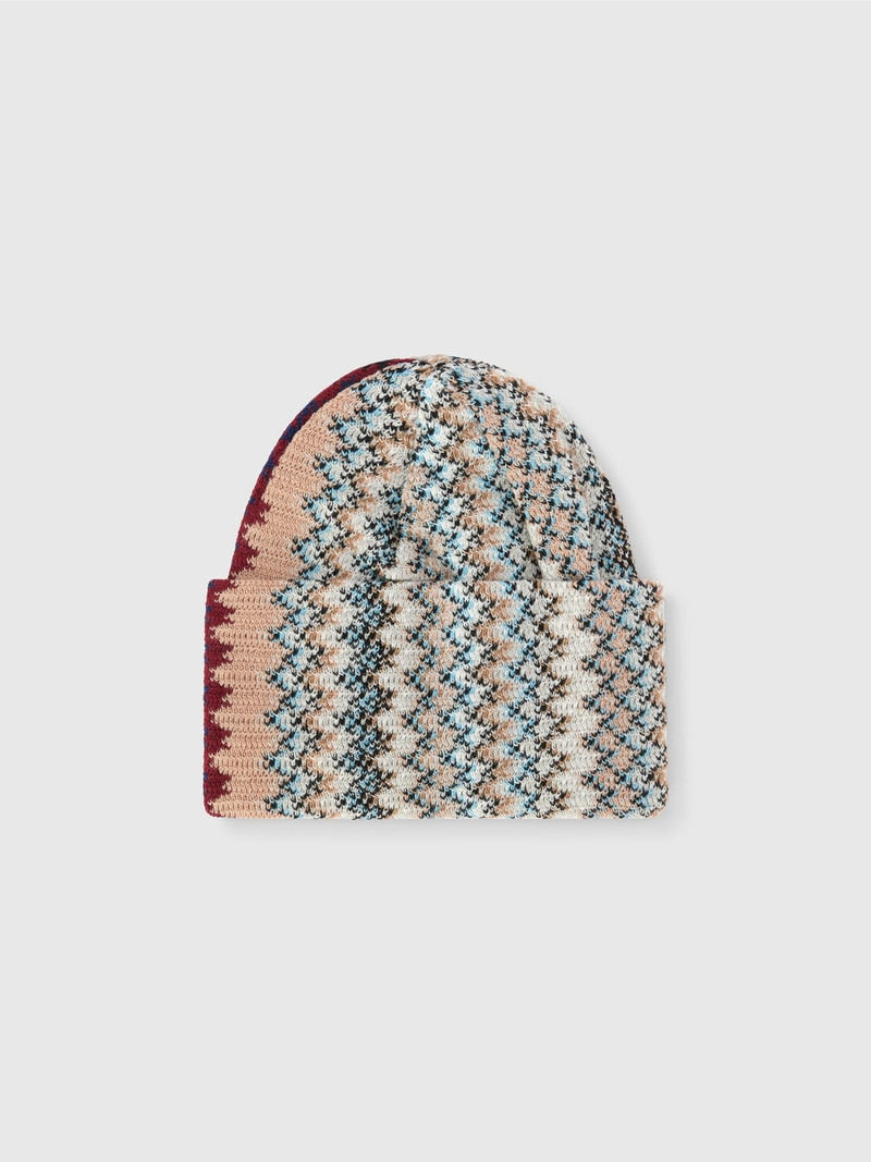 Zigzag wool blend beanie 1