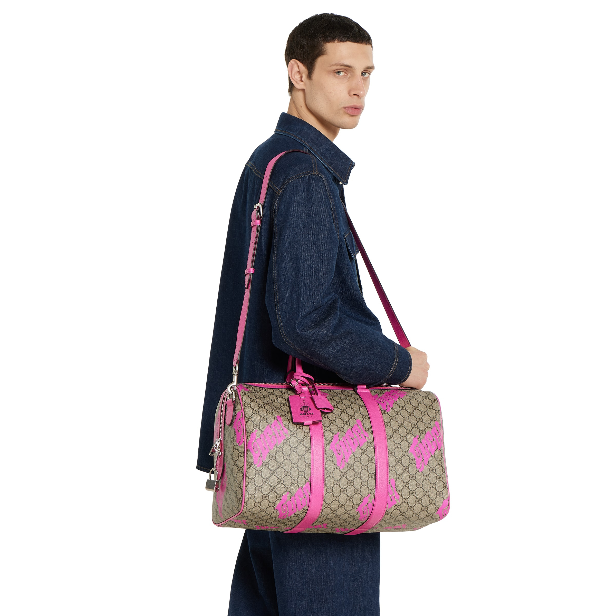 Medium duffle bag with print - 4