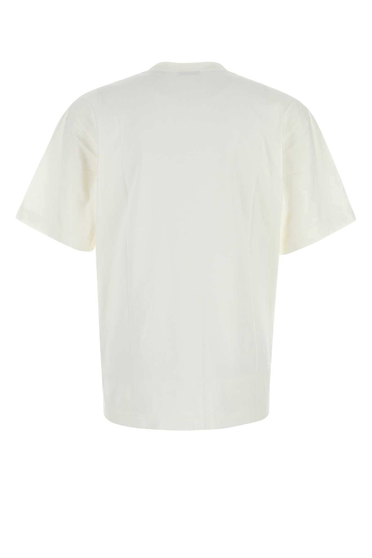 Burberry Men White Cotton T-Shirt - 2
