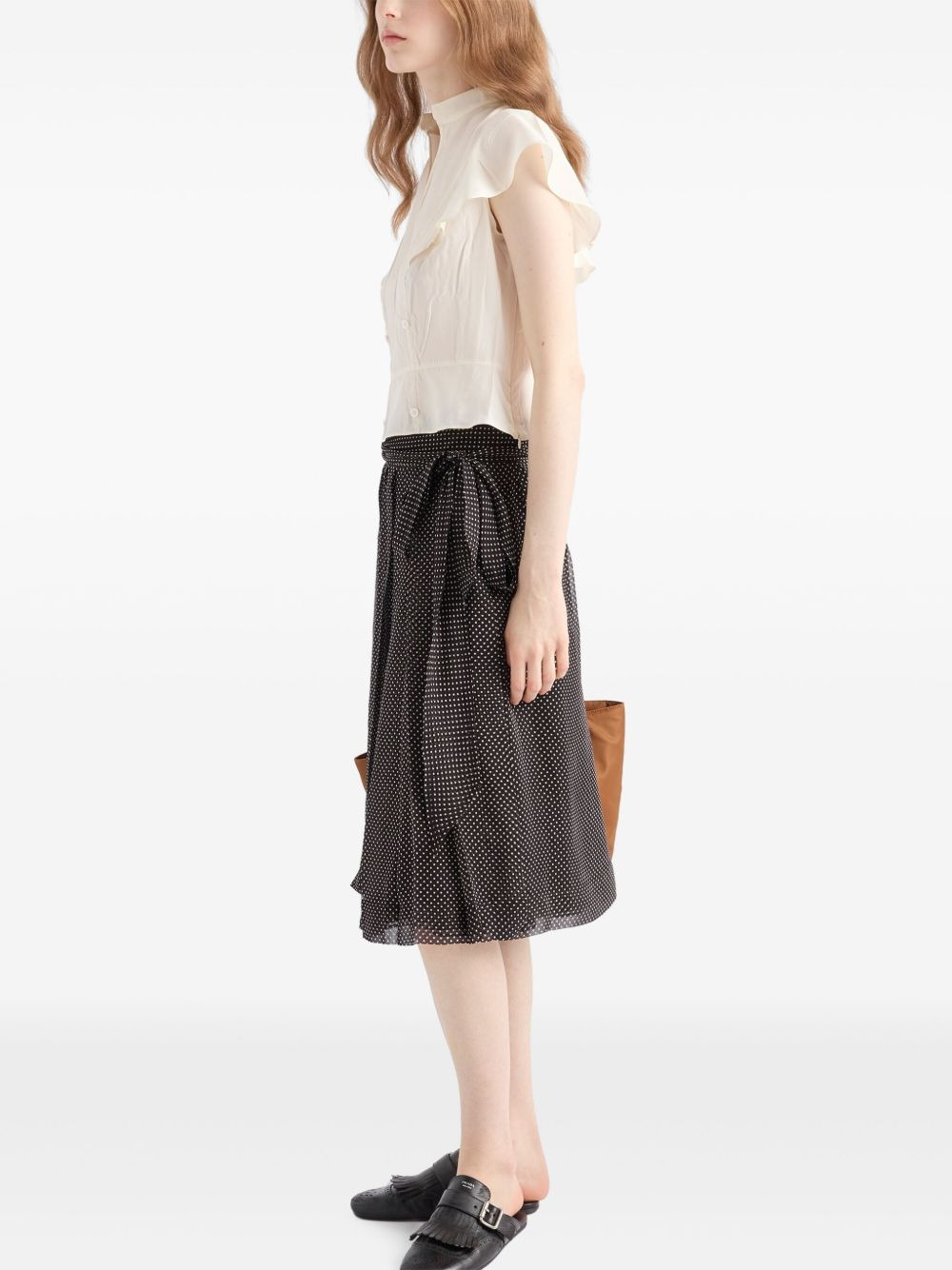 printed chiffon wrap skirt - 4