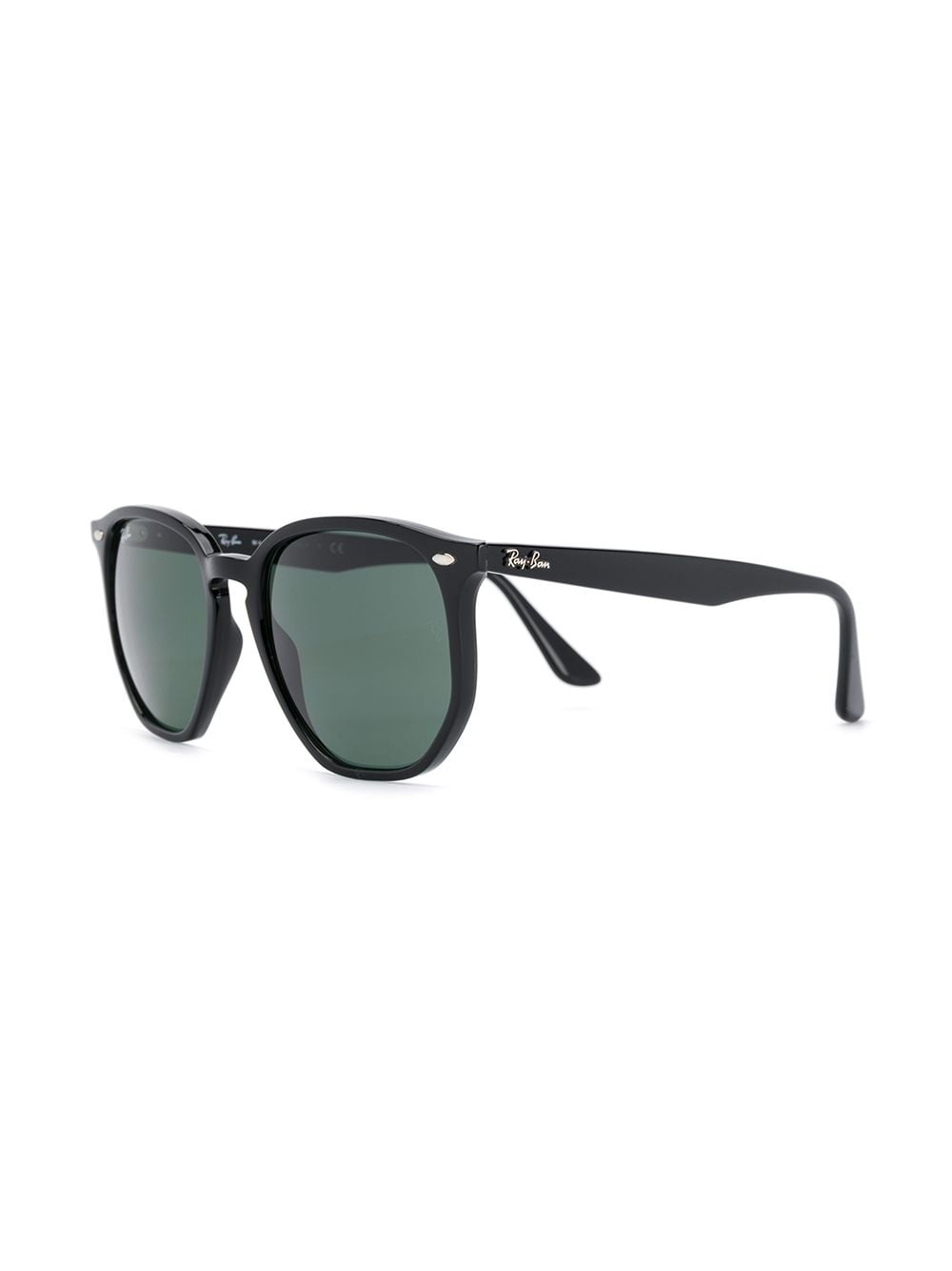 matte-finish hexagonal frame sunglasses - 2