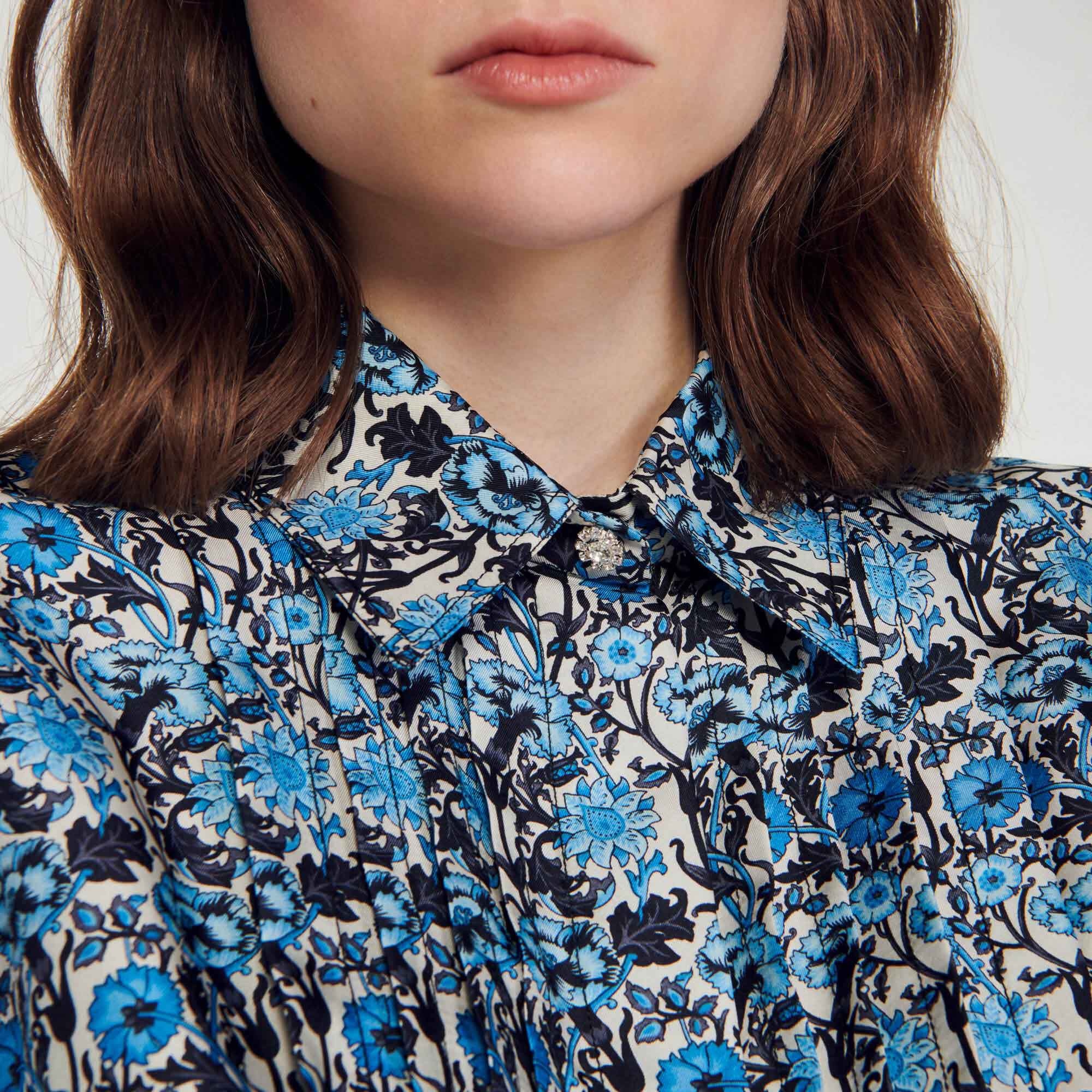 CROPPED SILK SHIRT - 4