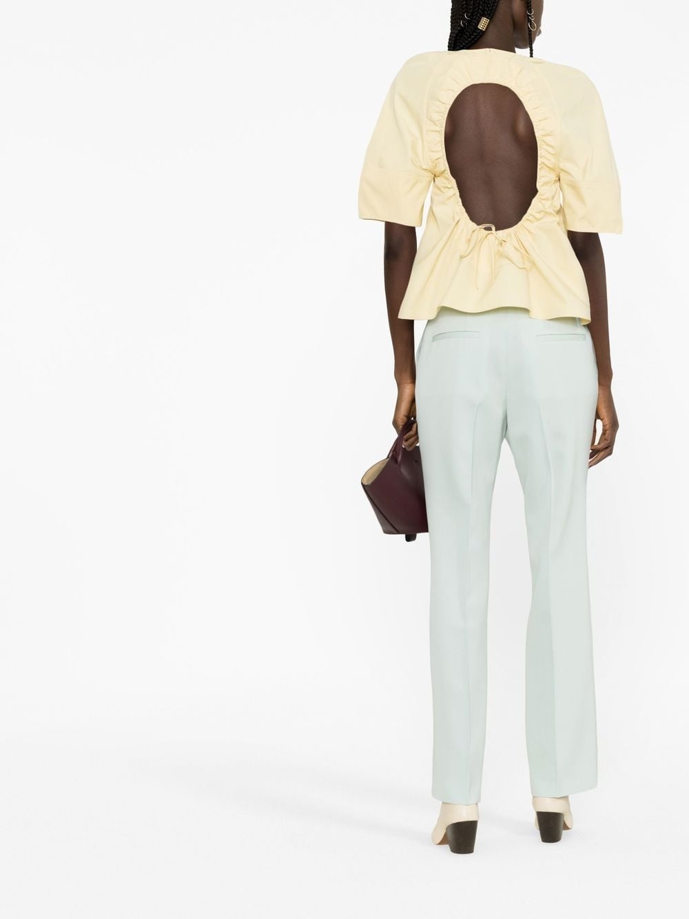 pressed-crease tailored trousers - 4