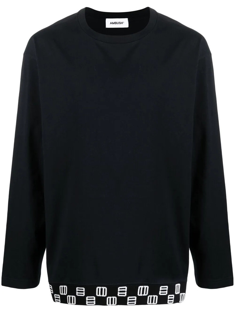 logo-print long-sleeved T-shirt 1