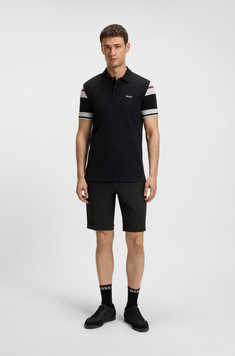 BOSS SLIM-FIT SHORTS IN WATER-REPELLENT STRETCH FABRIC outlook